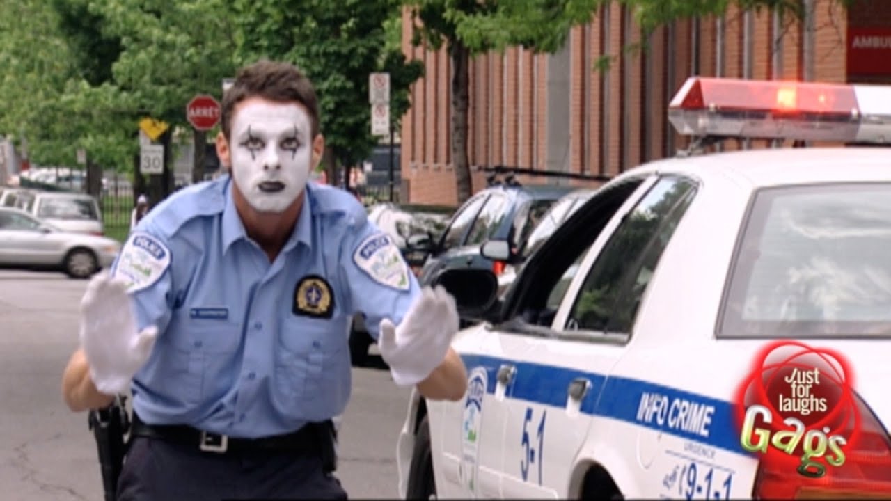 Cop With Clown Face Funny Picture