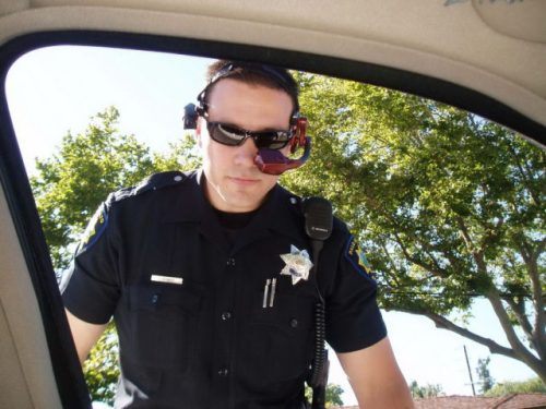 Cop With Funny Sunglasses