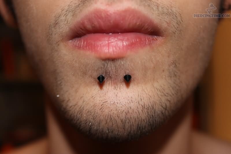 Dolphin Bites Piercing With Spike Studs