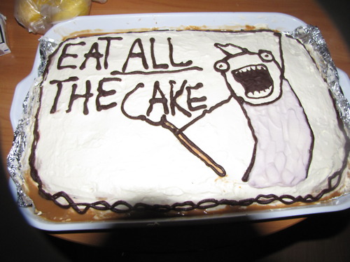 Eat All The Cake Funny Picture