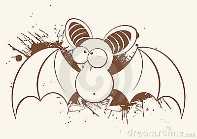 Funny Bat Cartoon Clipart