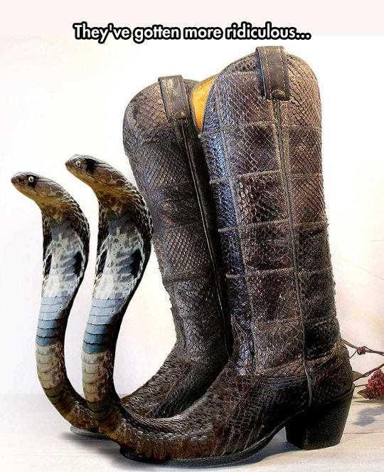 Funny Cowboy Snake Boots