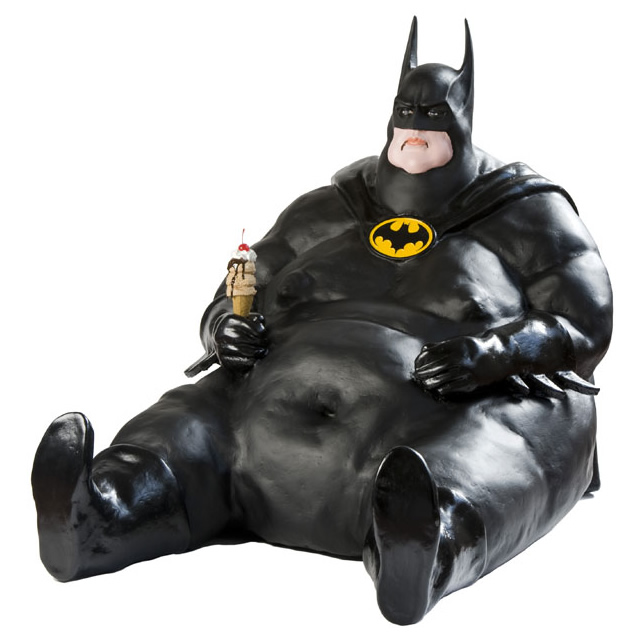 Funny Fat Bat Man Image