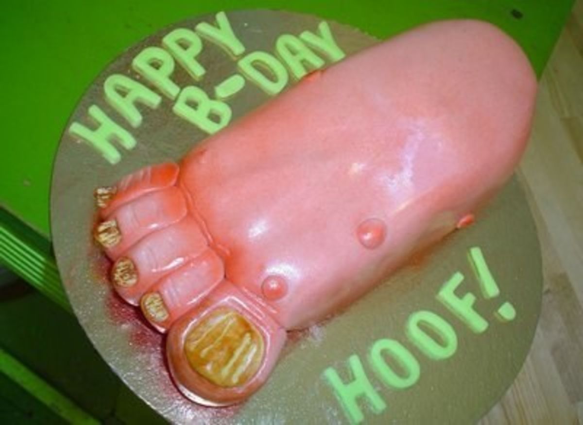 Funny Foot Cake Image