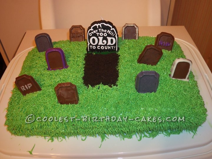 Funny Graveyard Cake Image