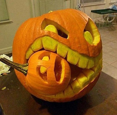 Funny Hungry Pumpkin Picture