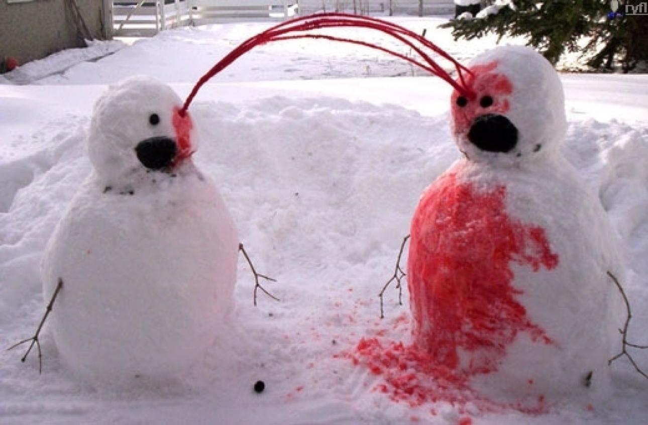 Funny Injure Snowman