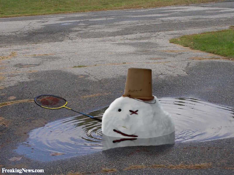 Funny Melting Snowman Picture
