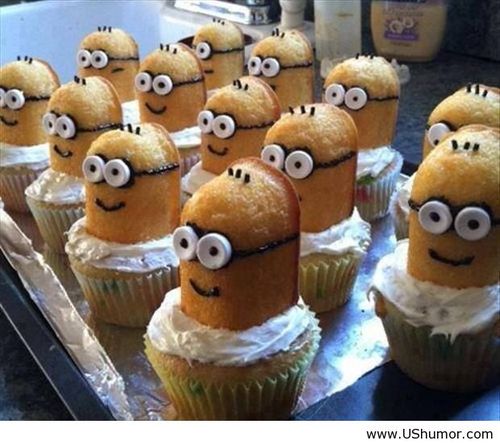 Funny Minions Cake Image