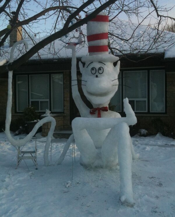 Funny Snowman Thinking Picture