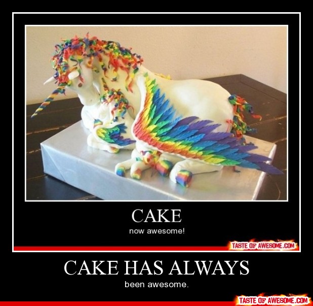 Funny Unicorn Cake Poster