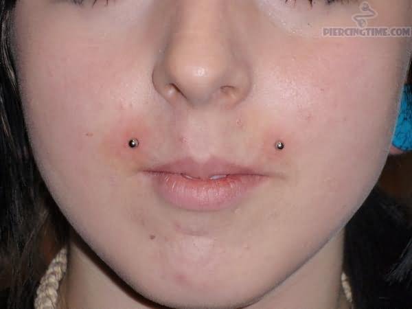 Girl With Silver Studs Dragon Bites Piercing For Young Girls