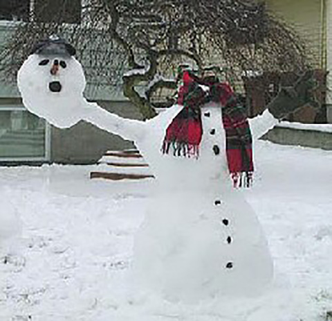 Headless Funny Snowman