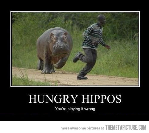 Hungry Hippos You Are Playing It Wrong Funny Poster