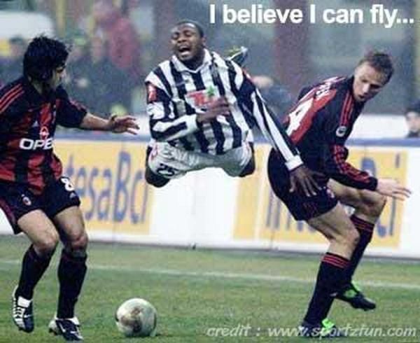 I Believe I Can Fly Funny Soccer Picture