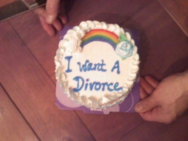 I Want A Divorce Funny Cake Image