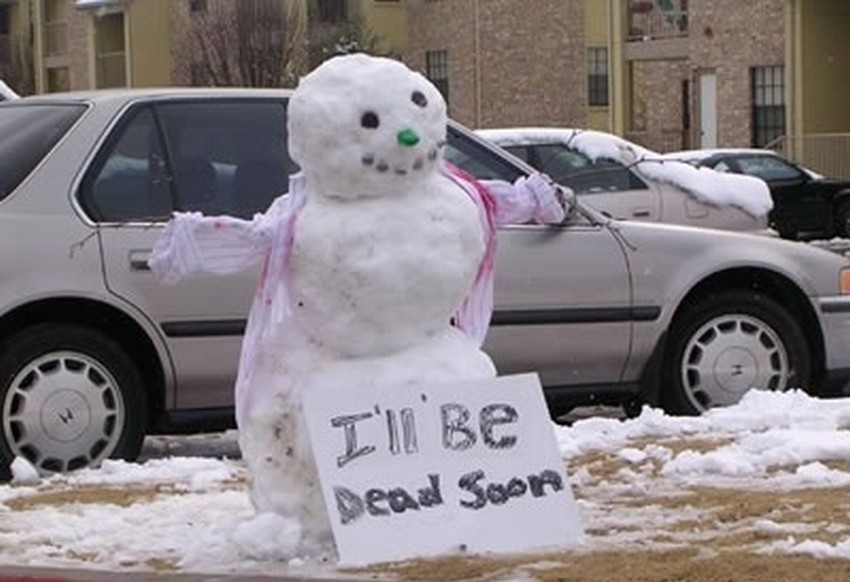 I Will Be Dead Soon Funny Snowman Picture