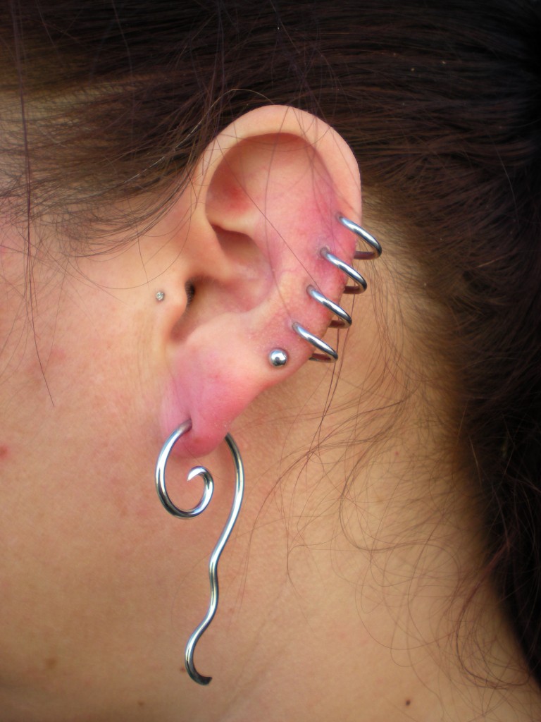 Latest Spiral Piercing Idea For Girls