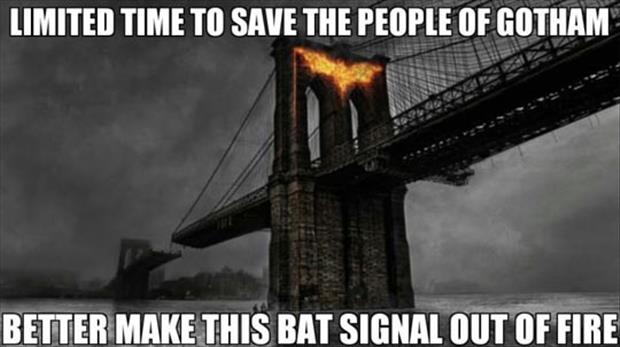 Limited Time To Save The People Of Gotham Funny Bat Meme