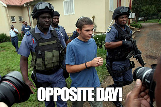 Opposite Day Funny Cop Image
