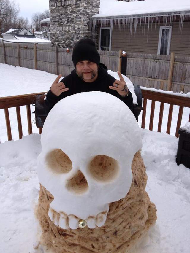 Skull Snowman Funny Picture