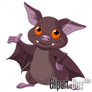 Smiley Face Funny Bat Clipart