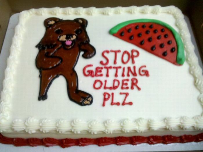 Stop Getting Older Plz Funny Cake Picture