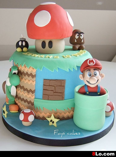 Super Mario Funny Cake Image