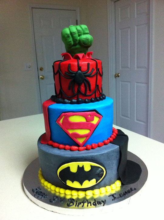 Superhero Costume Funny Cake