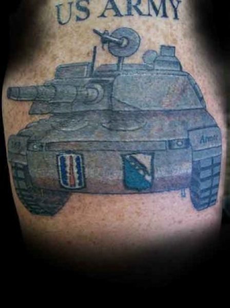 US Army Tank Tattoo Design.