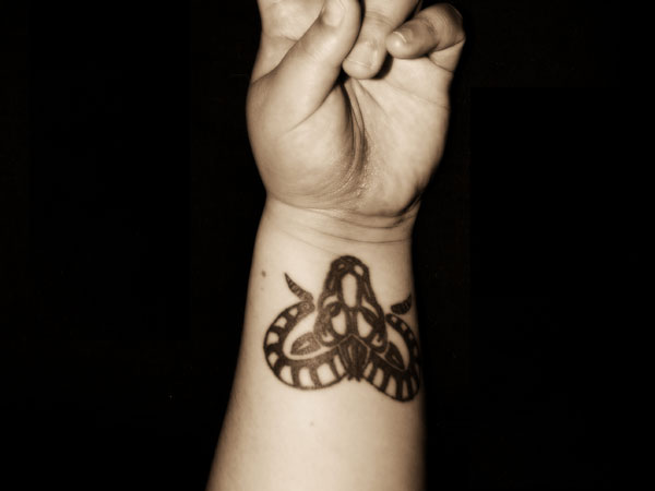 Aries Tattoo On Left Wrist