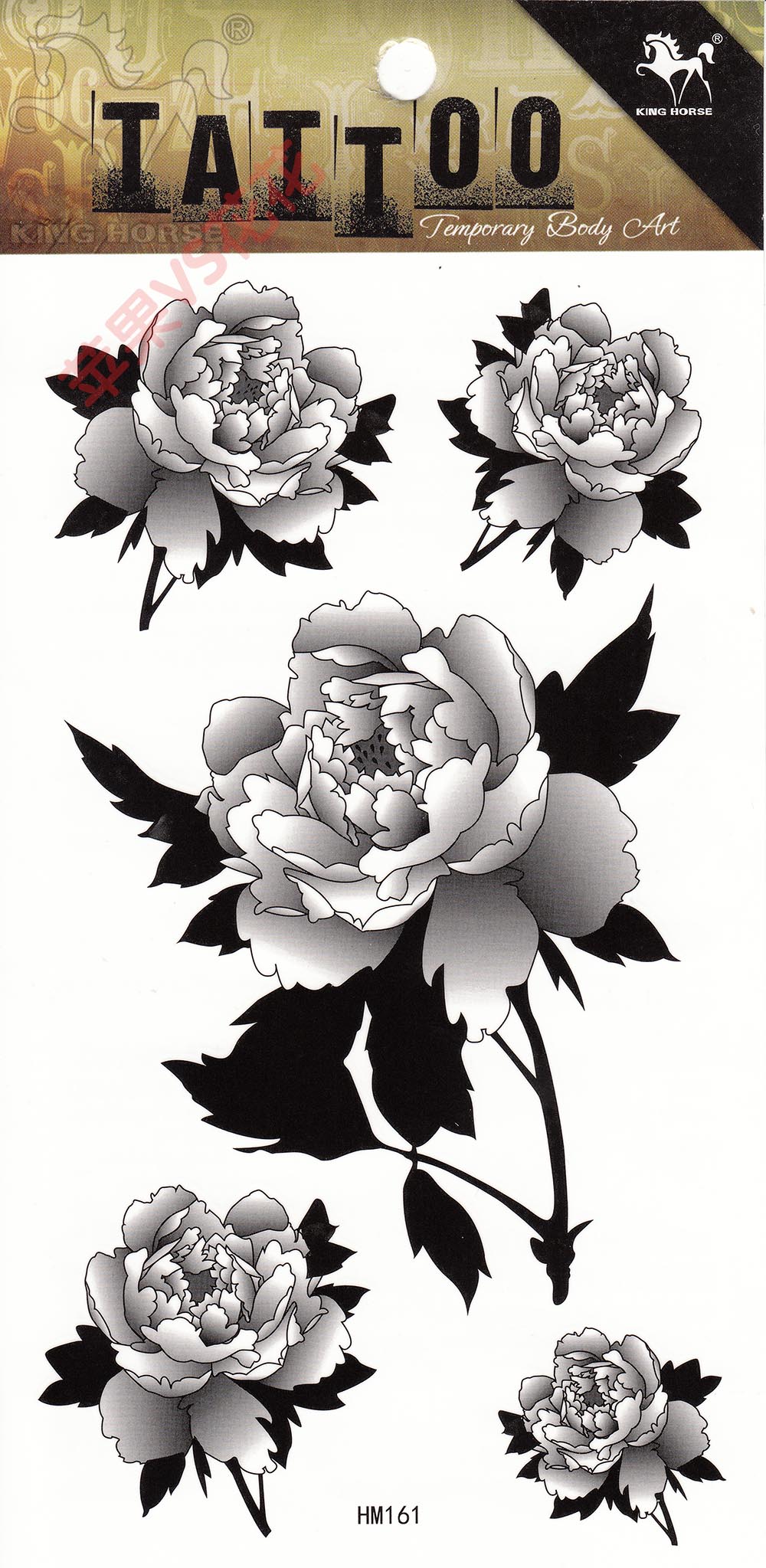 Black And White Five Roses Tattoo Design