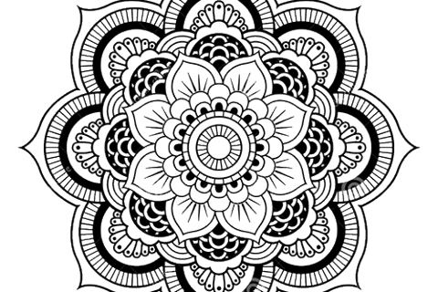 Black Mandala Flower Tattoo Design By Sophie Marshall