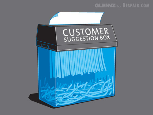 Customer Suggestion Box Funny Image