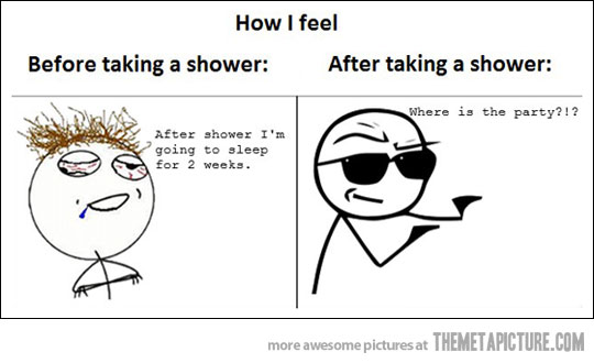Funny Before And After Taking Shower Funny Image