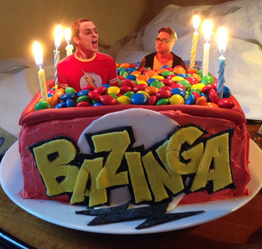 Funny Celebration Bazinga Cake Big Bang Picture