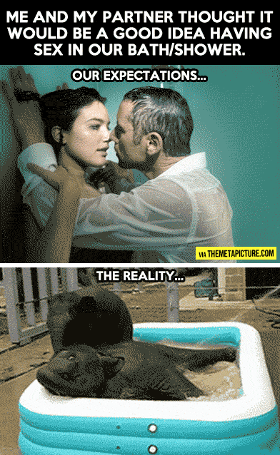 Funny Expectations And Reality Shower Image