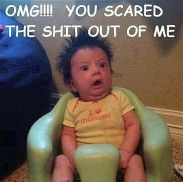 Funny Scared Baby Picture