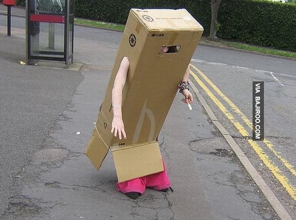 Guy In Box Funny Picture