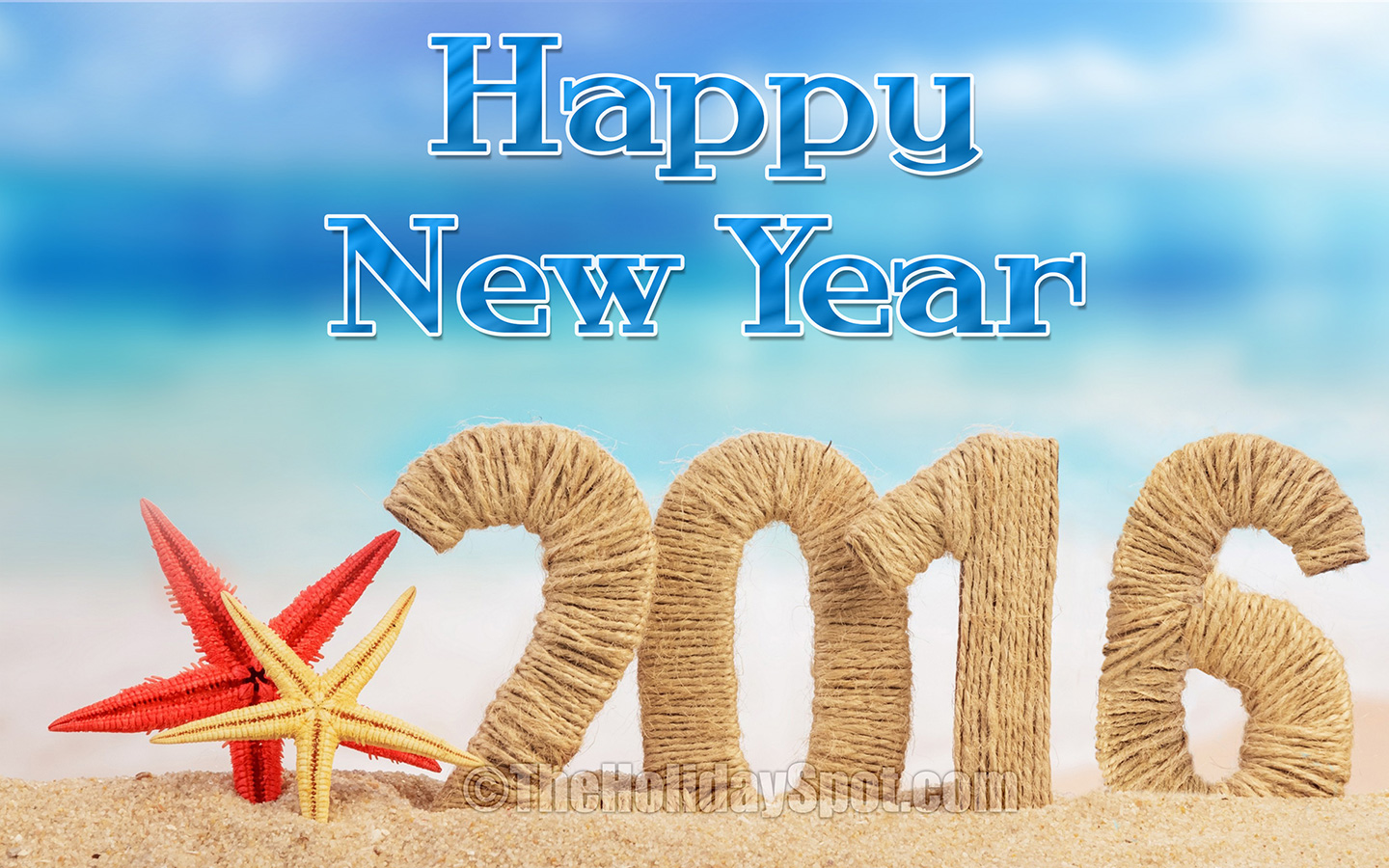 Happy New Year 2016 Written With Rope