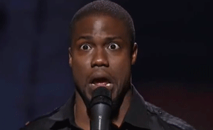 Kevin Hart Funny Scared Face Funny Gif