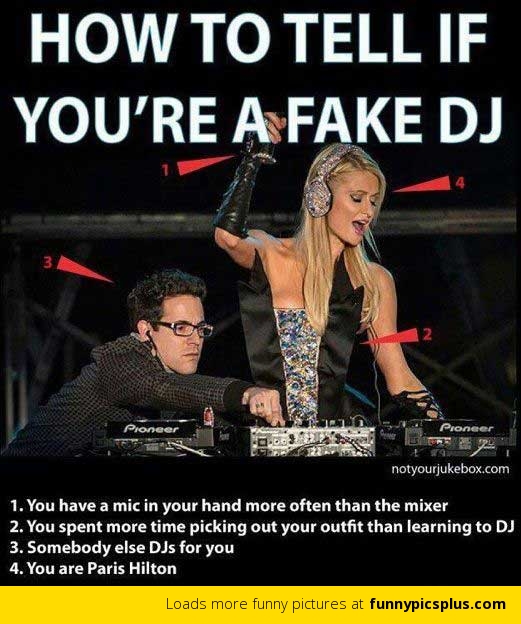 Paris Hilton Fake Dj Funny Picture