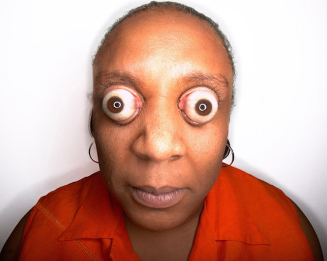 Woman With Weird Eyes Funny Picture