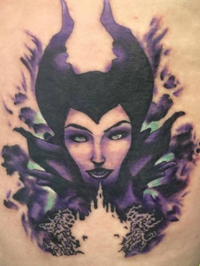 Amazing Disney Maleficent Tattoo Design