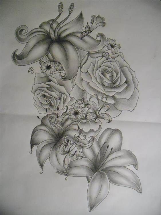 Amazing Flowers Sleeve Tattoo Design Ideas