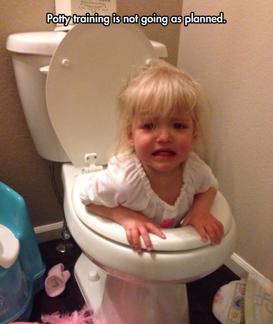 Baby Stuck In Toilet Funny Crying Image