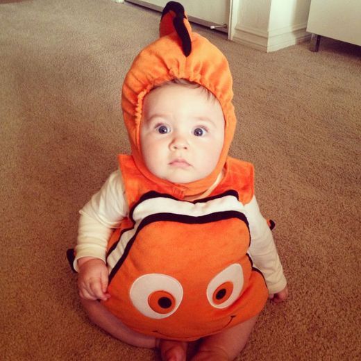 Baby With Nemo Costume Funny Picture