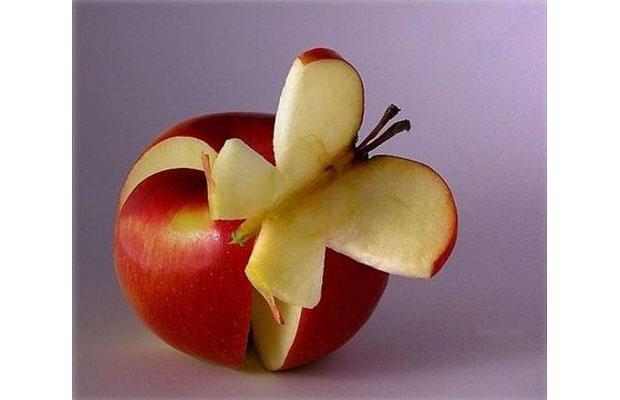 Butterfly Apple Funny Food Image