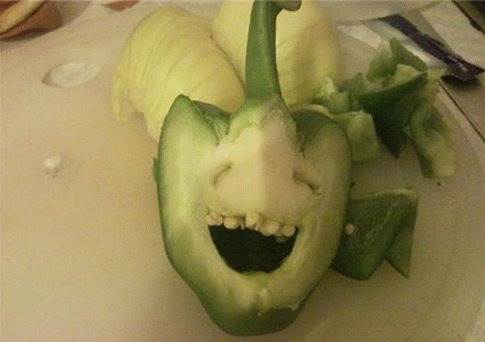 Capsicum Vegetable Funny Laughing Face