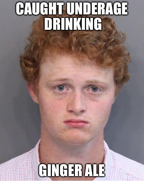 Caught Underage Drinking Ginger Ale Funny Image